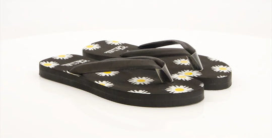 009 Ladies Flower Print Daisy Flip Flop Slippers for girls &amp; Womens ZE Enterprises