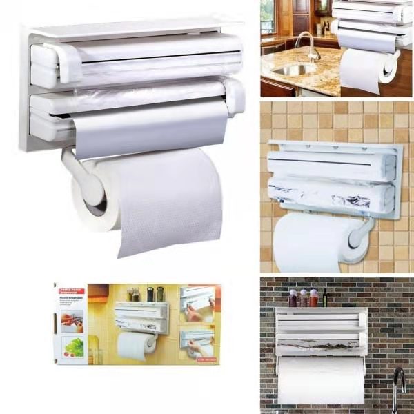 Wall Mount Tissue Paper Dispenser - Triple Paper Roll Dispenser Towel Holder ZE Enterprises