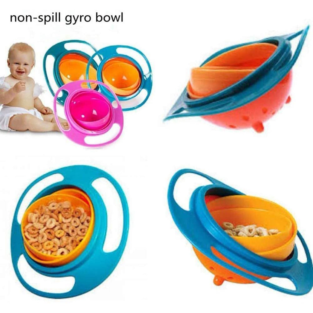 360 degree Gyro Bowl for feeding Baby Kids (random color) ZE Enterprises