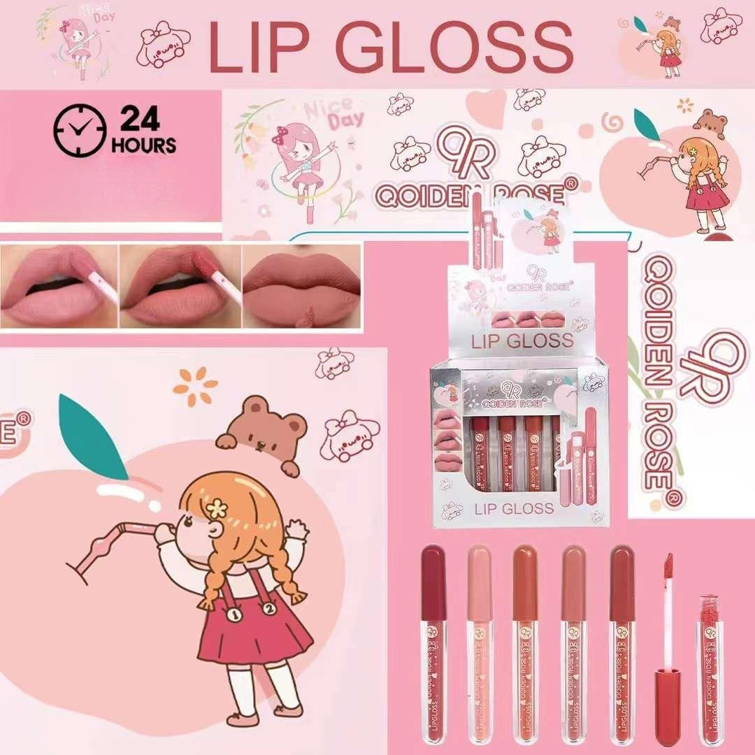 6 Pcs Nude Lip Gloss ZE Enterprises