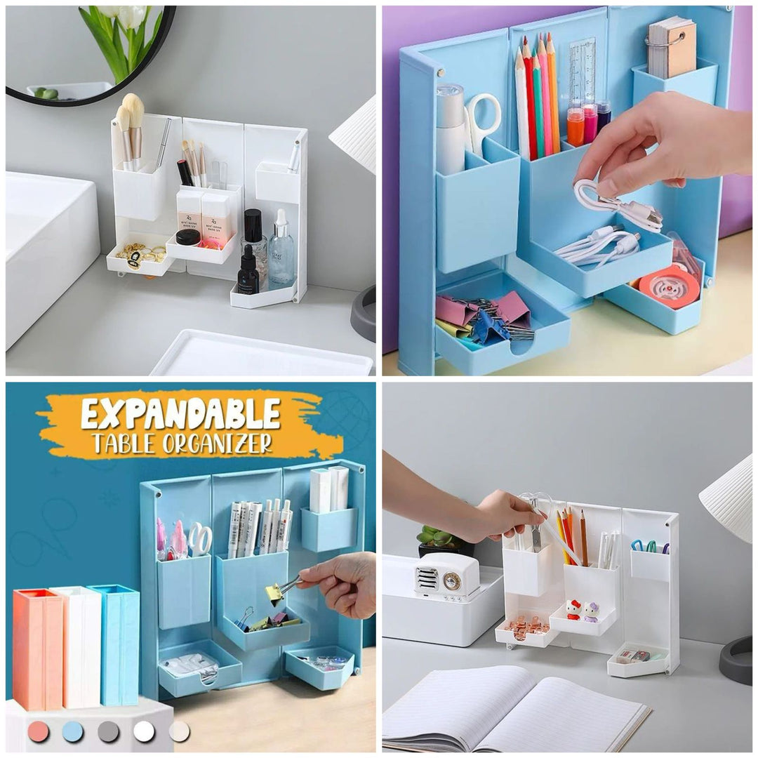 3 Steps Foldable Table Storage Box Organizer with Box Packing (Mix/Random Color) ZE Enterprises