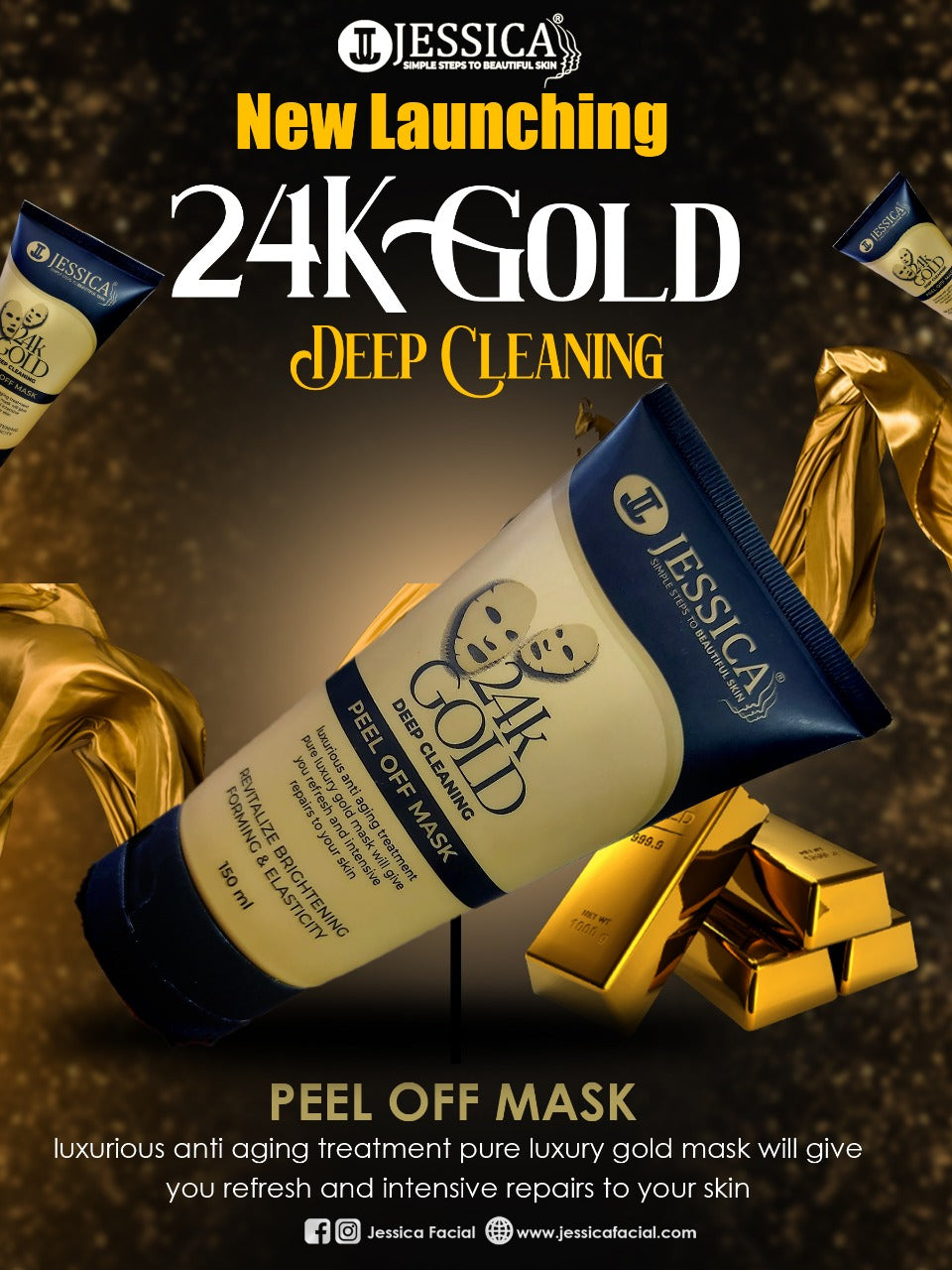 Jessica - 24K Gold Deep Cleaning Peel Off Mask - 150ml ZE Enterprises