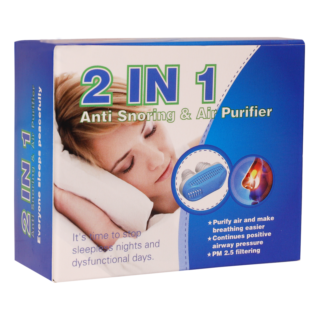 2 in 1 Anti Snoring Device Air Purifier Filter - Improves Breathing (Random Color) ZE Enterprises