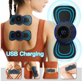 (Box Packing) - Mini Body Massager Pulse Neck Pain Relief EMS Butterfly Body Massager Men &amp; Women ZE Enterprises