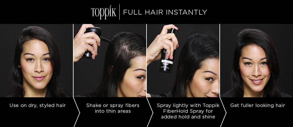 Toppik Pack of 3 - Fiber 27.5gm + Toppik Hair Comb + Toppik Applicator - BLACK and DARK BROW ZE Enterprises