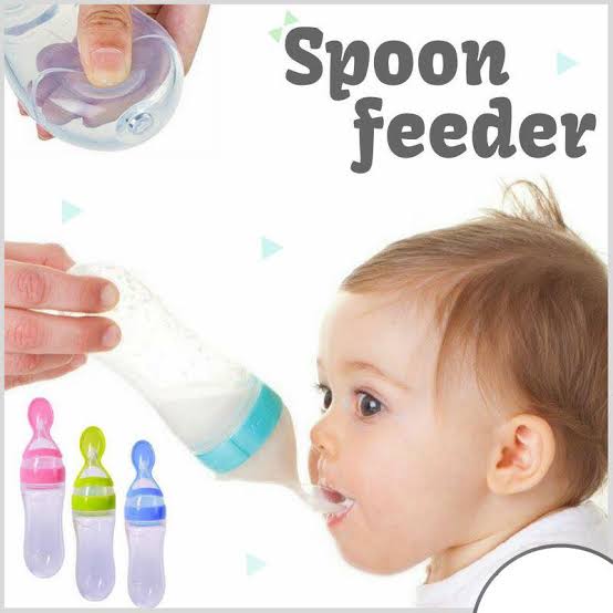 Silicone Baby Spoon Feeder Bottle Feeding (Random Color) ZE Enterprises