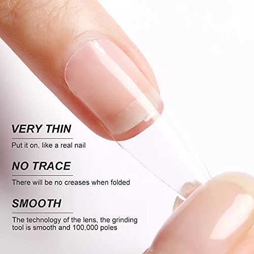 ( round shape ) Artificial Nails 100pcs With Nail Glue, Beautiful Fancy Fake Nails ,Acrylic Nails Kit Natural False Nail ZE Enterprises