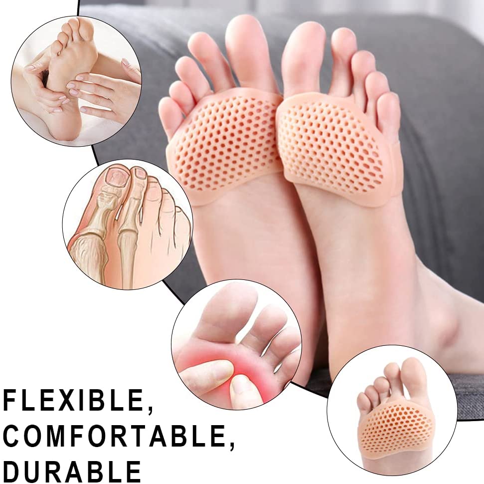 Silicone Gel Half Toe Heel Sleeve | Forefoot Insole Shoes Pain Relief Pads for Men and Women ZE Enterprises