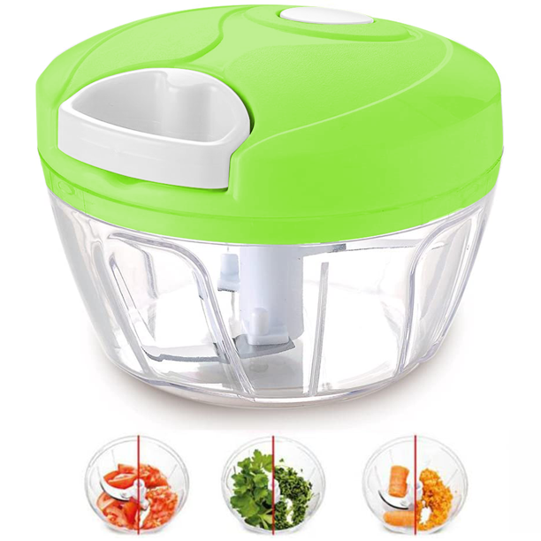 Speedy Chopper Manual Food Chopper for Vegetable Fruits Nuts Onions Chopper Hand Pull Mincer Blender Mixer Food Processor(Random Colors) ZE Enterprises