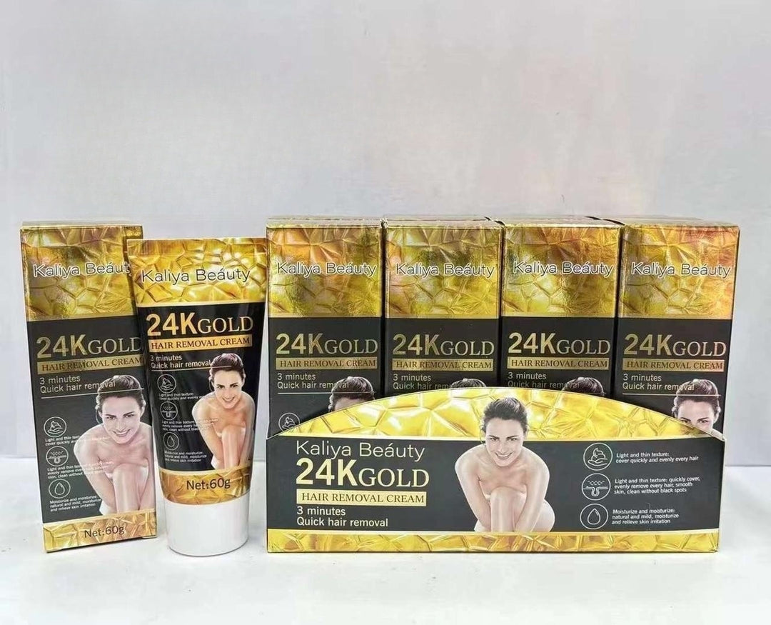 1 pcs kaliya 24k Pure Gold Collagen Hair Removal Cream (60g) ZE Enterprises