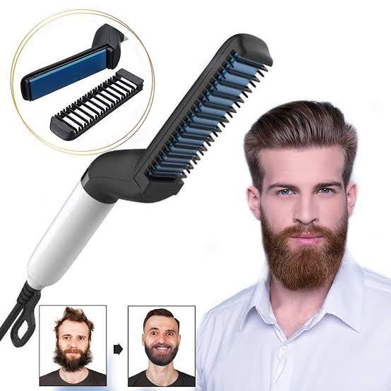 (NW000113) Multifunctional Hair Comb Brush Beard Hair Straighten Comb Quick Hairstyle For Men without box ZE Enterprises