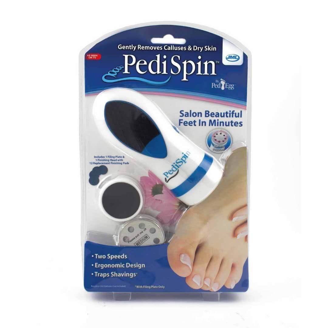 pedi spin  High precision electric callus and foot hardness file polishing and vacuuming dead skin from any area of the foot(cell operated) ZE Enterprises