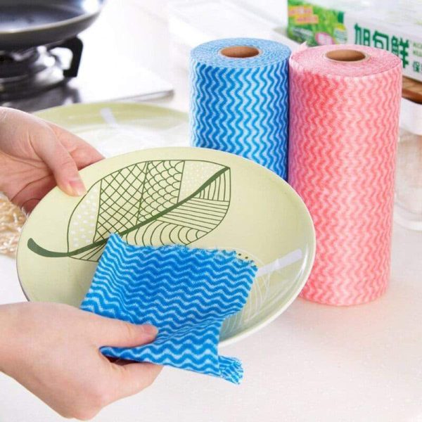 50 Sheet Roll Disposable Tissue Towel Paper Kitchen Cleaning Wipes (Random Color) ZE Enterprises