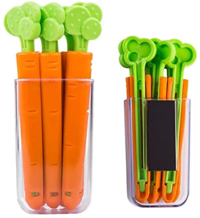 4Pc Set Food Sealing Clip Carrot Shape , For Food Fresh Keeping , ZE Enterprises