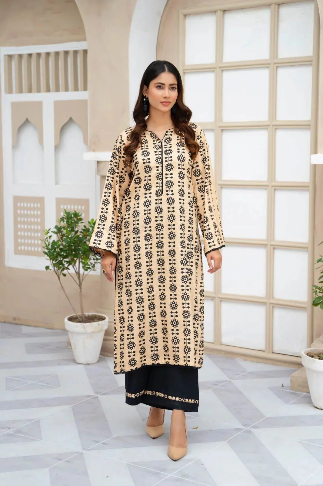 2pcs printed Stitched Suit Stone Winter linen Suit WINTER COLLECTION ZE Enterprises