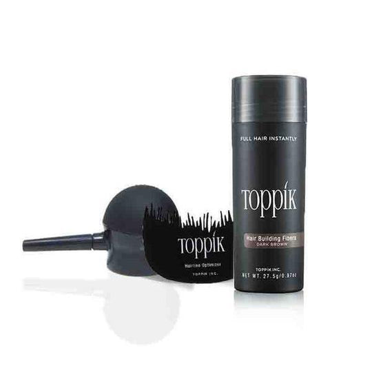 Toppik Pack of 3 - Fiber 27.5gm + Toppik Hair Comb + Toppik Applicator - BLACK and DARK BROW ZE Enterprises