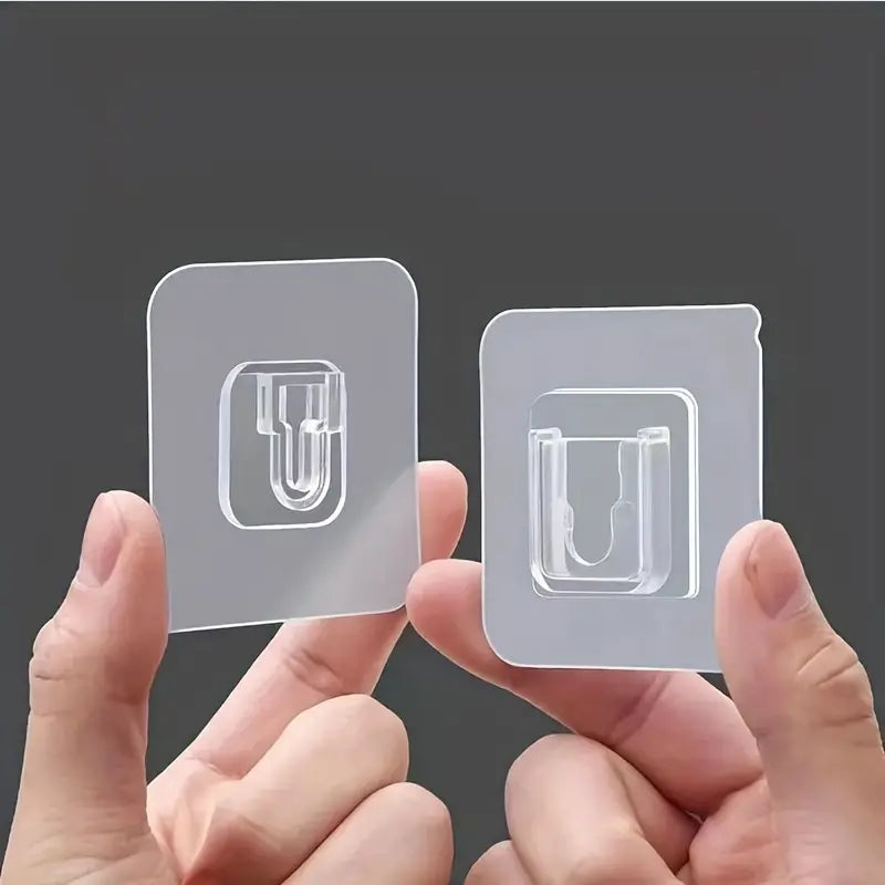 Transparent Double Sided Adhesive Hooks for Bathroom Kitchen Office Hanging ZE Enterprises