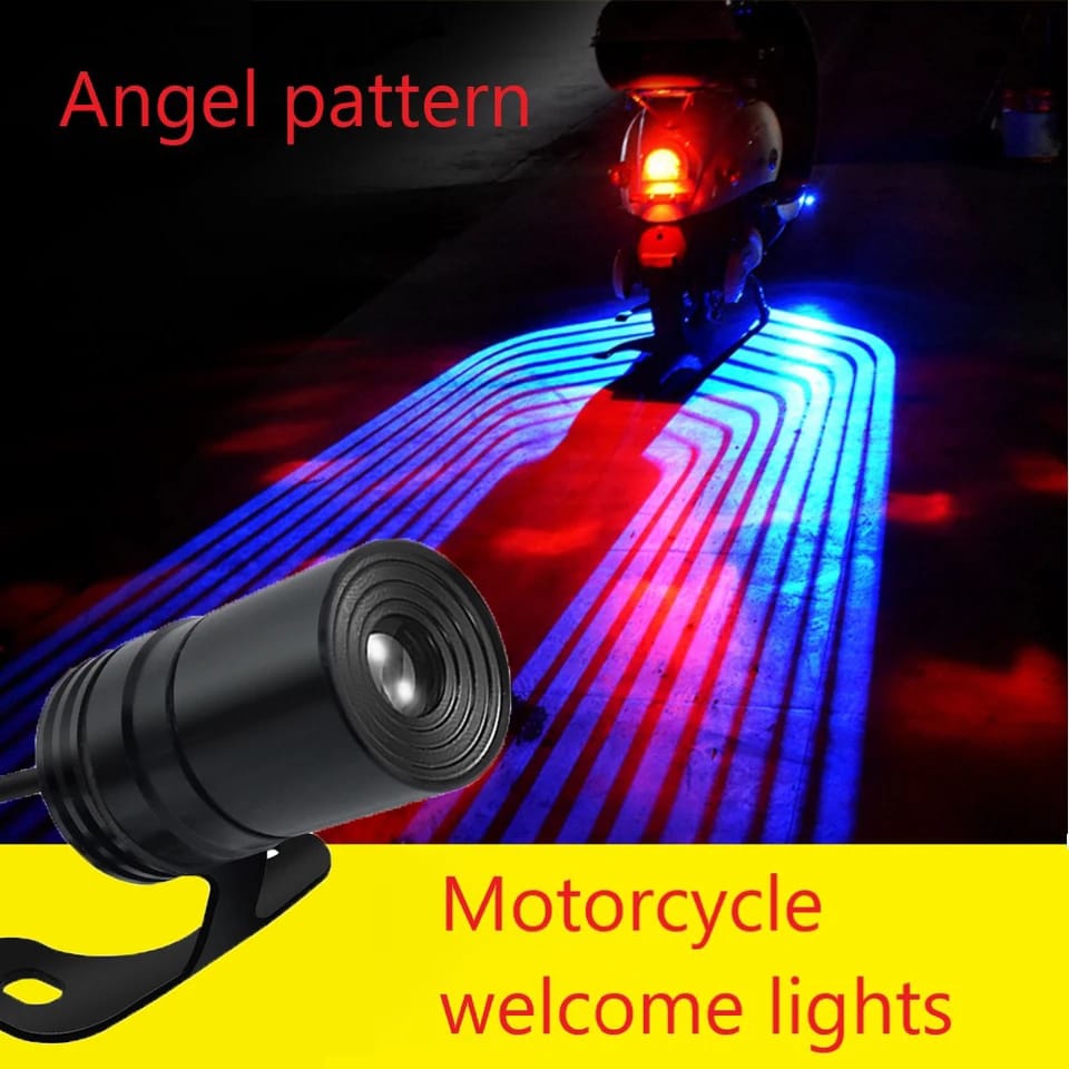 2PCS Motorcycle &amp; Car Welcome Light Door Courtesy Lights With Projector   Led Carpet Underglow For Car Motorcycle Light and car ZE Enterprises