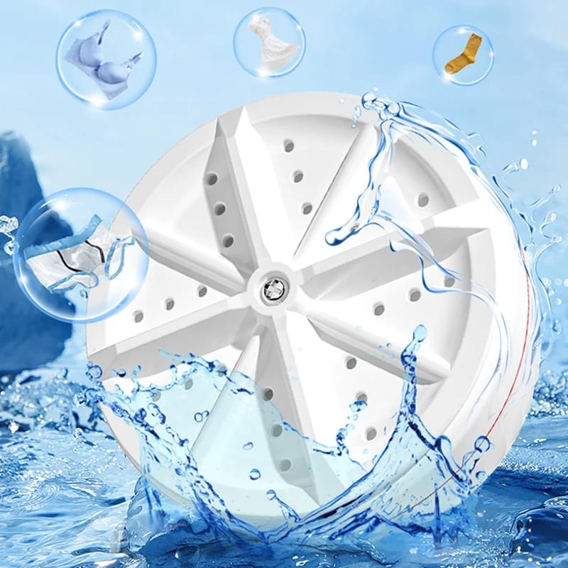 USB Travel Washer Washing Air Bubble Machine Ultrasonic Rotating Turbine Washing  Machine for Socks Underwear Wash Dishes ZE Enterprises