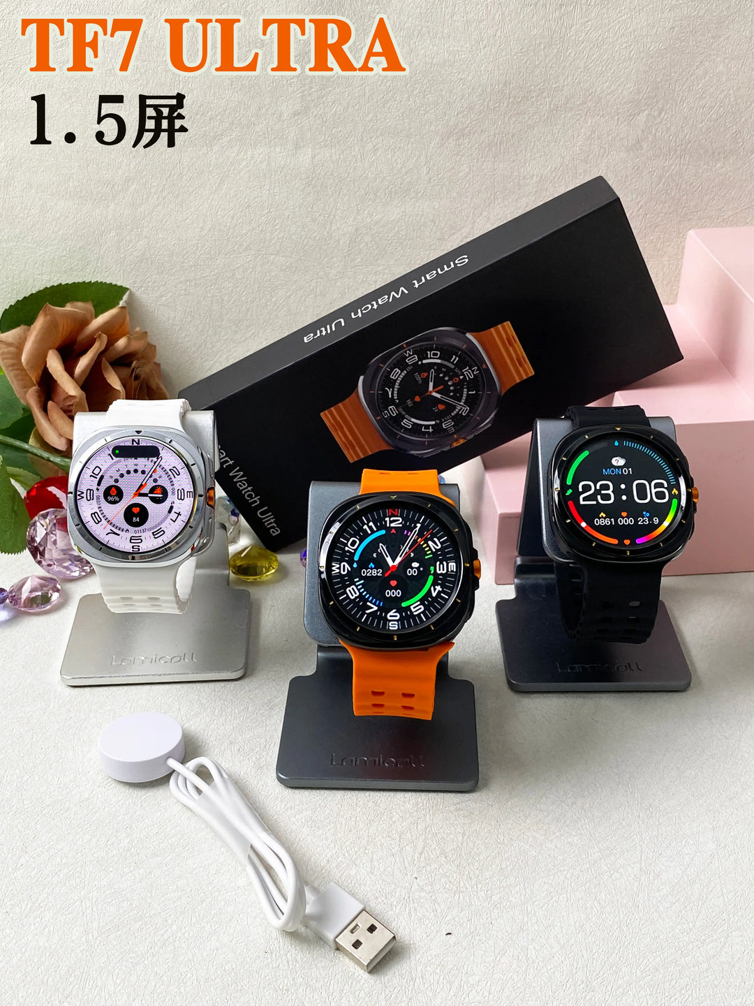 SMART WATCH ULTRA , TF7 ULTRA 1.5 ,ROUND DIAL ZE Enterprises