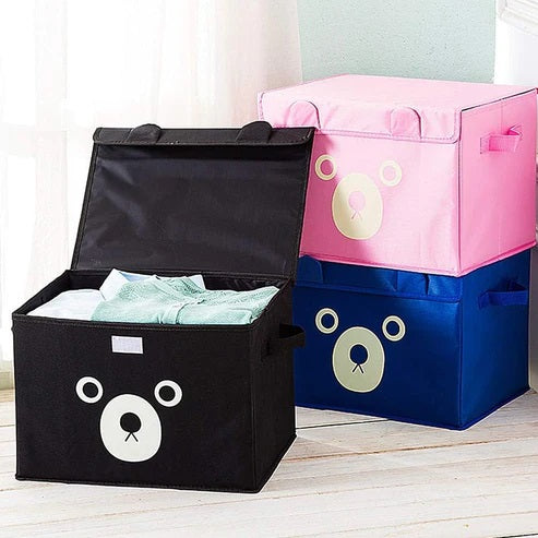 1 Pc Panda Design Folding Storage Bins Quilt Basket Kid Toys Organizer Storage Boxes Cabinet Wardrobe Storage Bag (random Color) ZE Enterprises