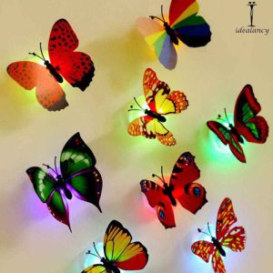 3D LED Butterfly Night Light Colorful Wall Paste Home Decor For Baby Room (NW00011) ZE Enterprises