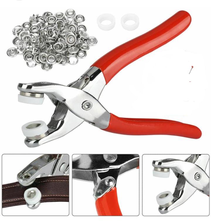 Tich Button Machine Plier Metal Mody With 50 Button ZE Enterprises