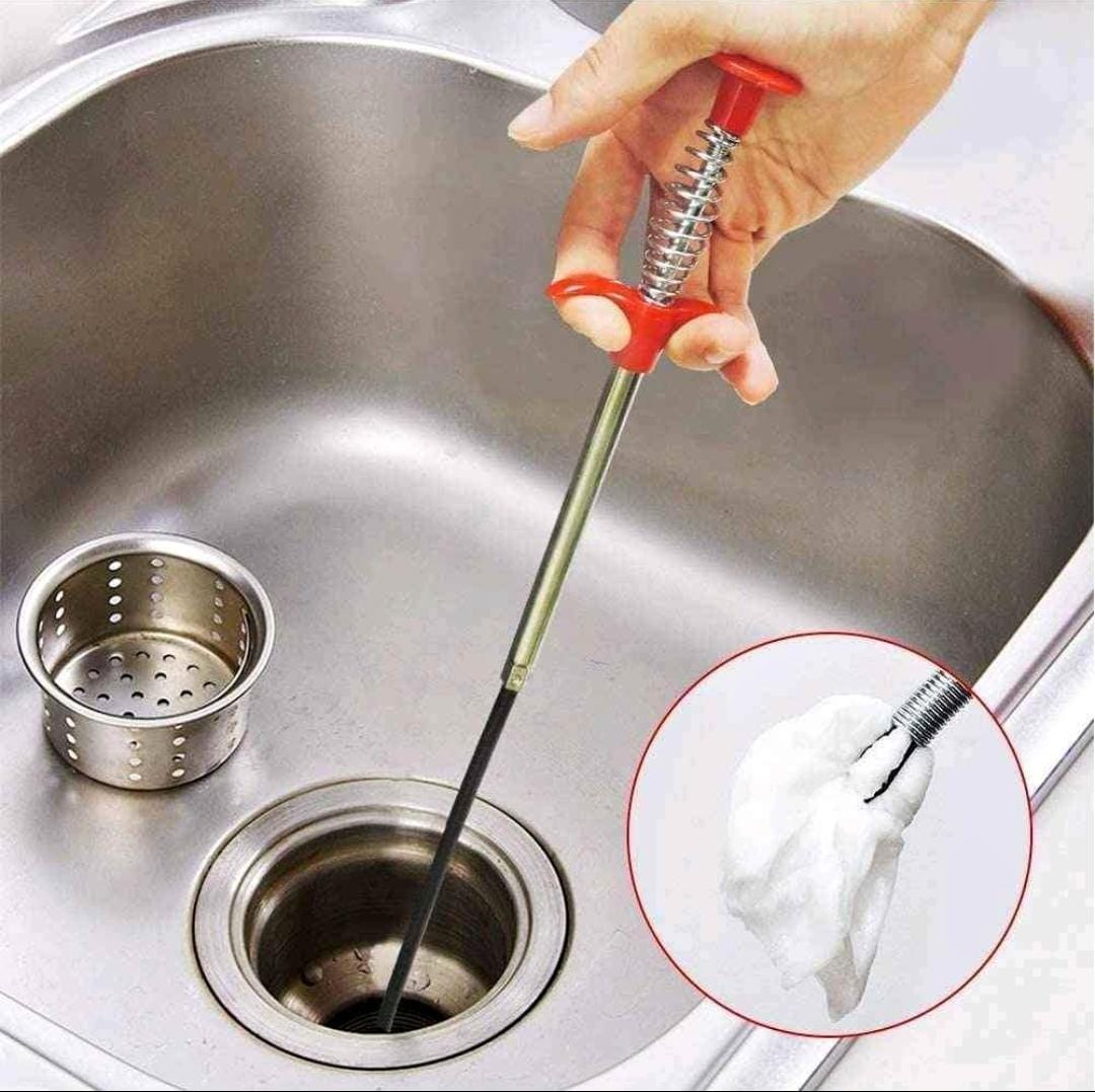 Sink Cleaner Tool, Drain Auger Hair Catcher, for Bathroom ,Bathtub ,Kitchen ,Sink, Toilet, Clogged ,Drain Cleaning, Sewer Remover, Dredge Tool, Snake Clog, Tool Long, Drain Sticks, Sink Tool ZE Enterprises