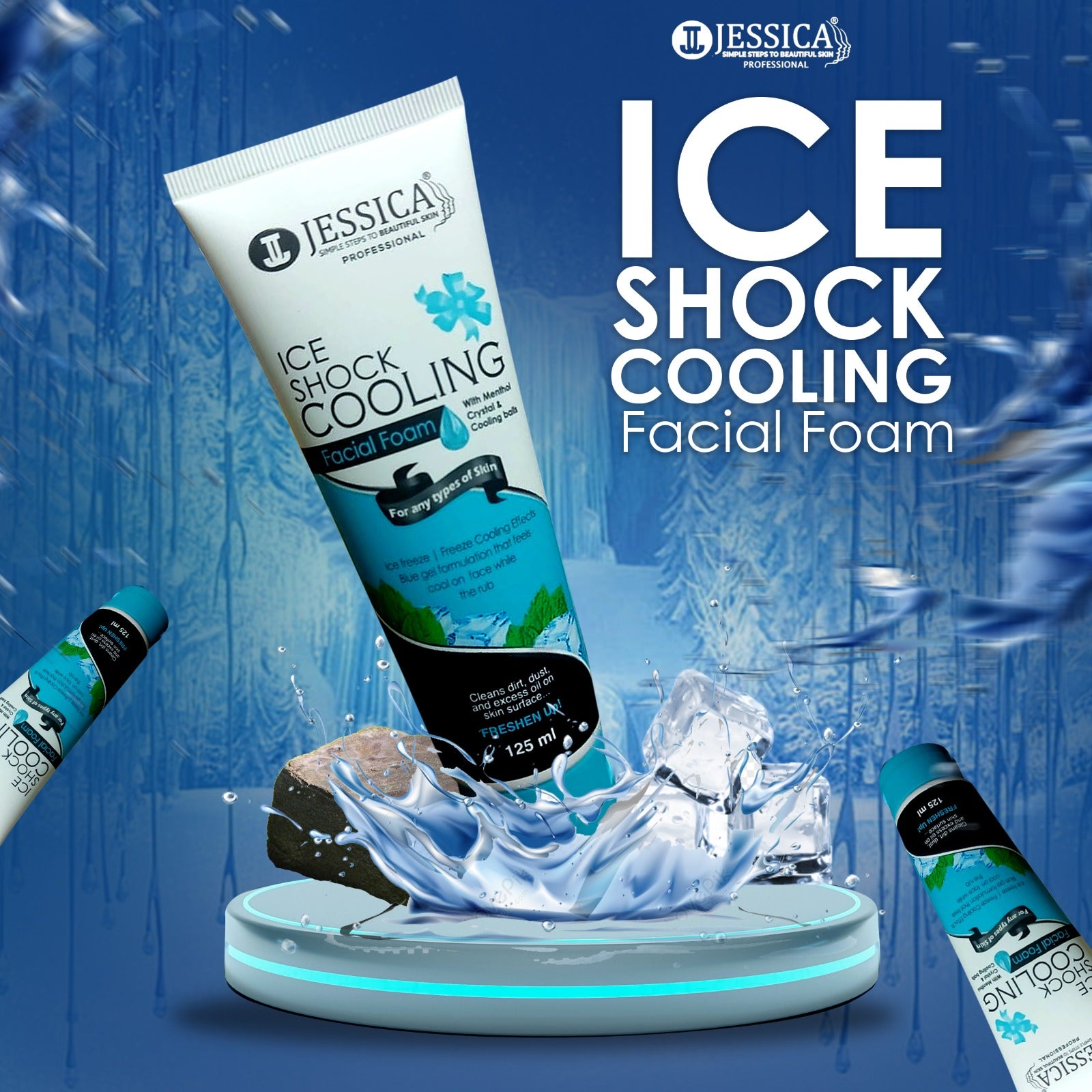 Jessica Ice Shock Cooling Facial Foam Face Wash ZE Enterprises