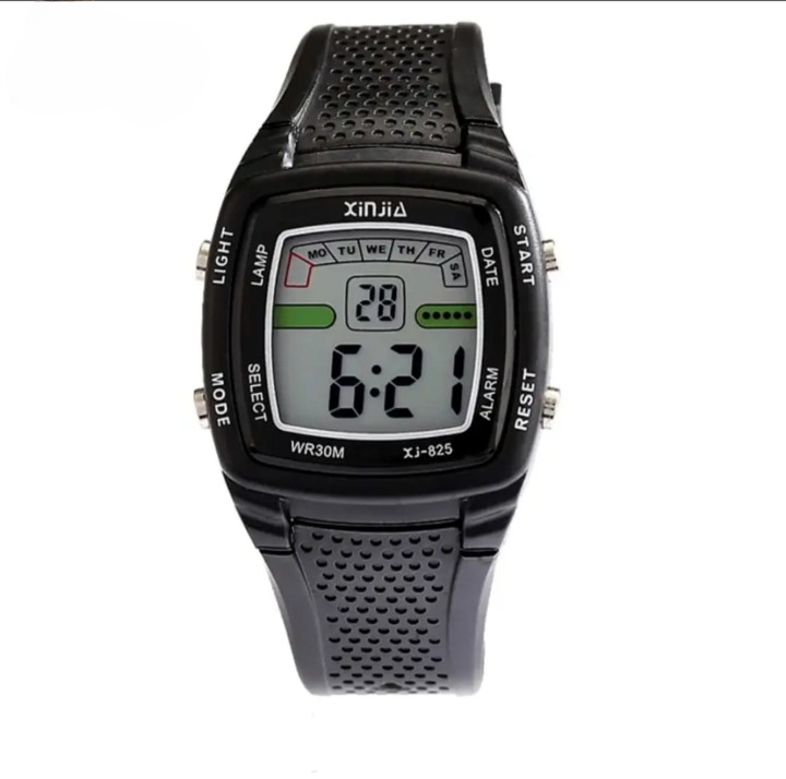 Xinjia Digital Casual Black Plastic Strap Watch (XJ-825) ZE Enterprises