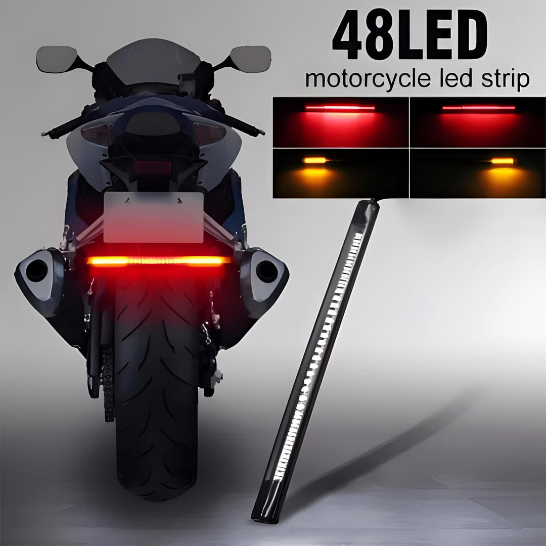 48 led back light strip with led indicators for cafe racer bikes and all bikes ZE Enterprises