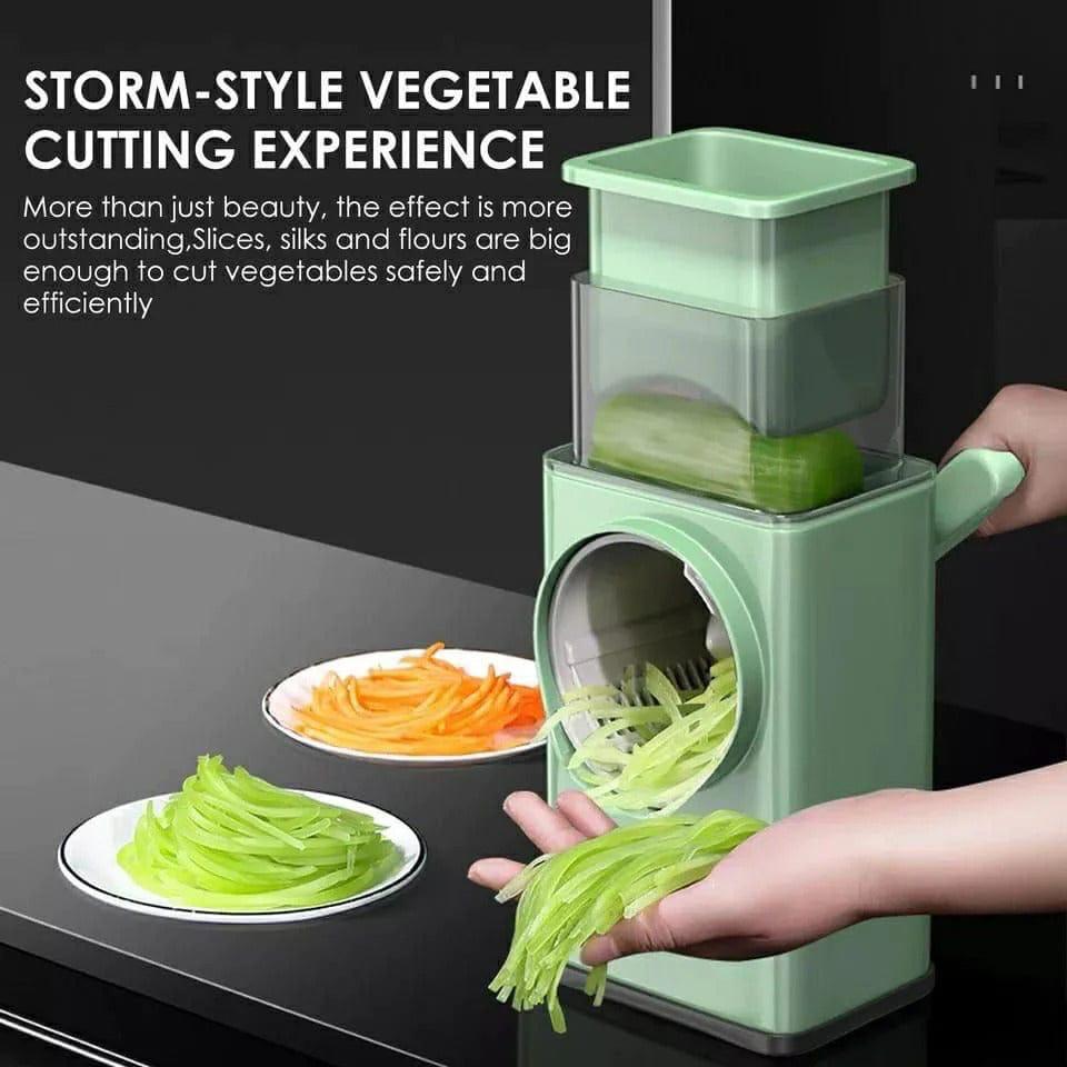 Vegetable Cutter Multifunctional Manual Rotary Cheese Grater Shredder - Wider Hopper Round Mandolin Drum Slicer Cutter for Kitchen (random color ) ZE Enterprises