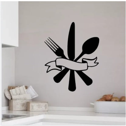 9 Different Piece Kitchenwares Wall Stickers Decorative Sticker | 12x12 inch each sticker ZE Enterprises