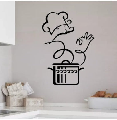 9 Different Piece Kitchenwares Wall Stickers Decorative Sticker | 12x12 inch each sticker ZE Enterprises