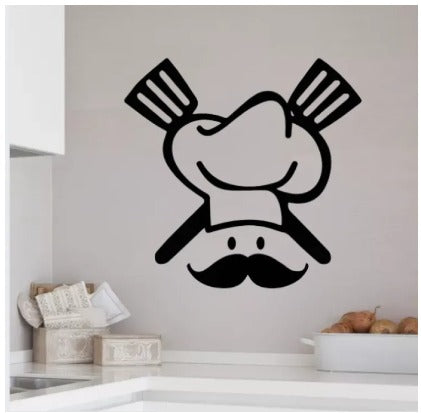 9 Different Piece Kitchenwares Wall Stickers Decorative Sticker | 12x12 inch each sticker ZE Enterprises