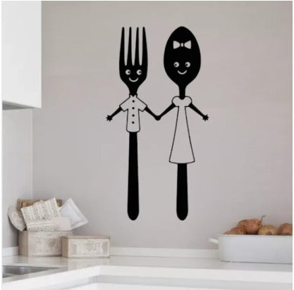 9 Different Piece Kitchenwares Wall Stickers Decorative Sticker | 12x12 inch each sticker ZE Enterprises