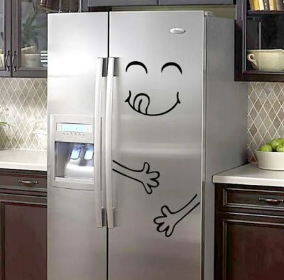 4 Different Funny Fridge Stickers Eating Drinking Smiley Face Wall Stickers For Dining Room Home Decoration Diy Vinyl Art Wall Decal Refrigerator Sticker ZE Enterprises