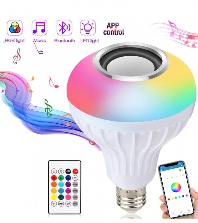 Smart LED Light Bulb with Built-in Bluetooth Speaker ZE Enterprises