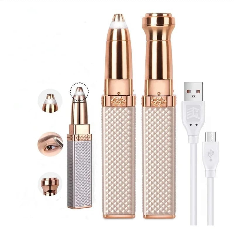 2 In 1 Flawless Facial Hair Removal Epilator USB Charging Random Color ZE Enterprises