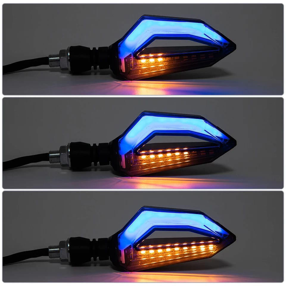 2 pcs motorcycle led turn signal indicator wirh parking drl light for all bikes 70cc and cg125 bikes | famcy indicator ZE Enterprises