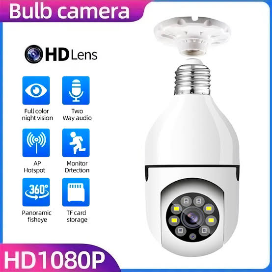 Speed-X Bulb Camera 1080p Wifi 360 Degree Panoramic Night Vision Two-Way Audio Motion DetectionNew Speed-X Bulb Camera 1080p Wifi 360 Degree Panoramic Night Vision Two-Way Audio Motion Detection ZE Enterprises