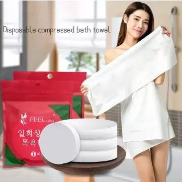 1 PCs of Compressed Bath Towels Disposable Face Towels Large Magical Towel Portable Travel Strong Water Absorption Large Travel Hotel Towels ZE Enterprises