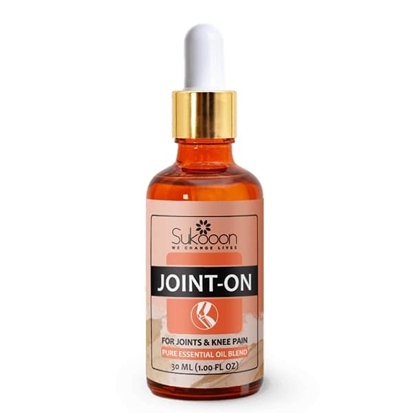 Sukoon Joint On Essential Oil Blend for pain in joints, back pain, arthritis pain, knee pain, tennis elbow, strains and sprains (30ml) ZE Enterprises