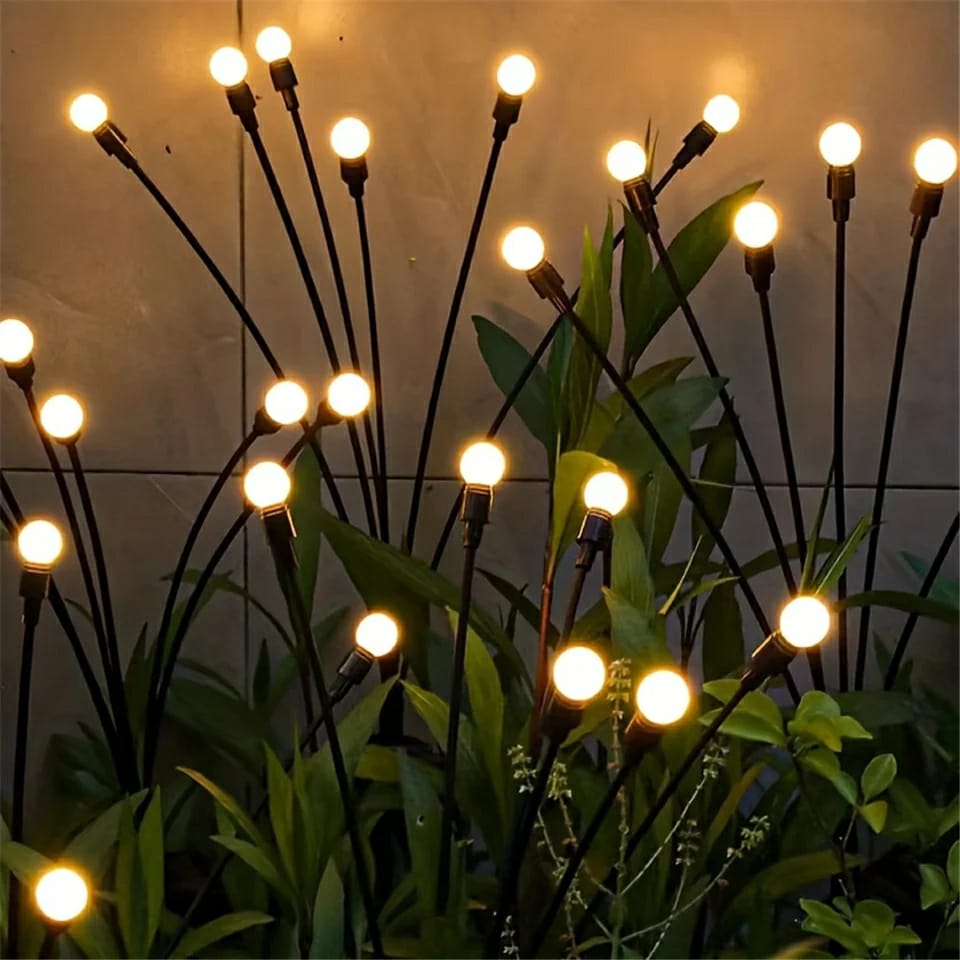 10 Lights - LED Solar Powered Firefly Light Outdoor Waterproof Solar Garden Light Decorative Swaying Wind Dancing Solar Lamp ZE Enterprises