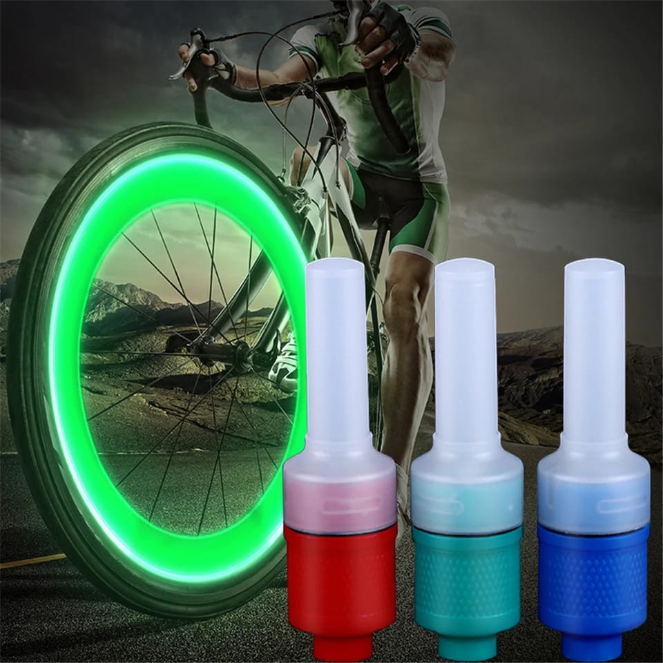 (2pcs)New wheel sensor light motion light sensor led valve light  for bicycle/ bike/car for all vehicle nozzle lamp stick ZE Enterprises