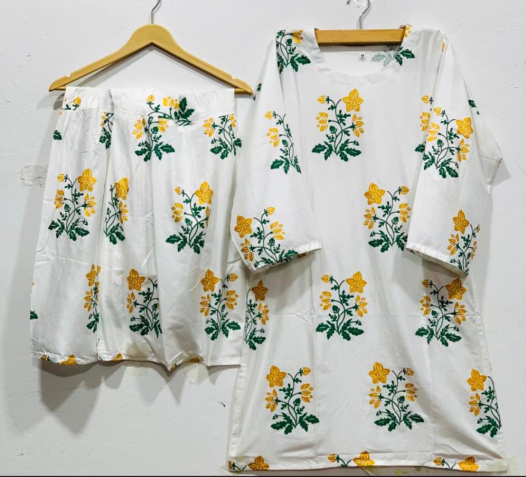 2 pcs Dress Flower Shrara print ZE Enterprises