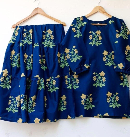 2 pcs Dress Flower Shrara print ZE Enterprises