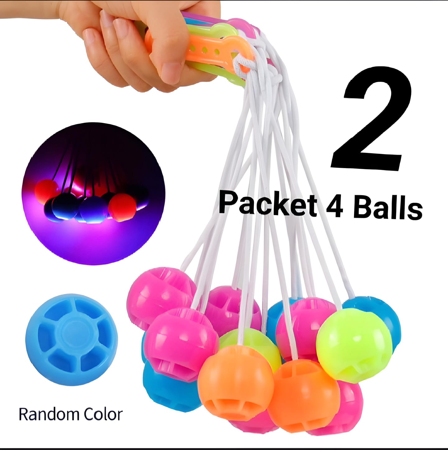 2 packet tak tak clacker ball | china ball | pack of 2 pair ( 4 balls ) for kids and adults (Random Color) ZE Enterprises