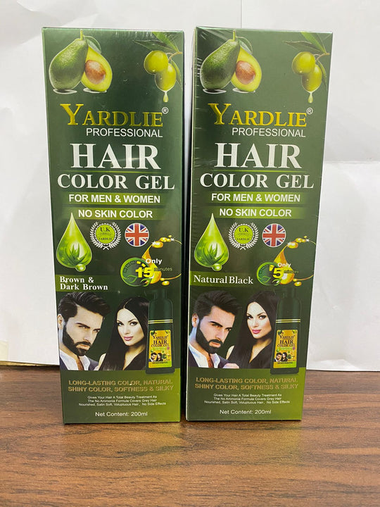 200 ml yardlie Hair Color Gel Black/dark brown ZE Enterprises