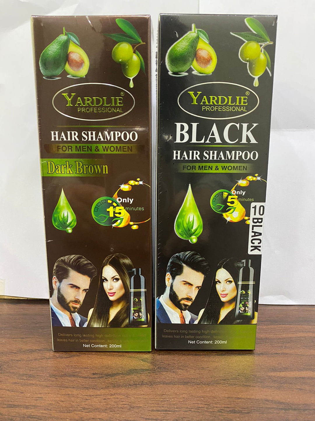 200 ml Yardlie Hair Color Shampoo Black/dark brown ZE Enterprises